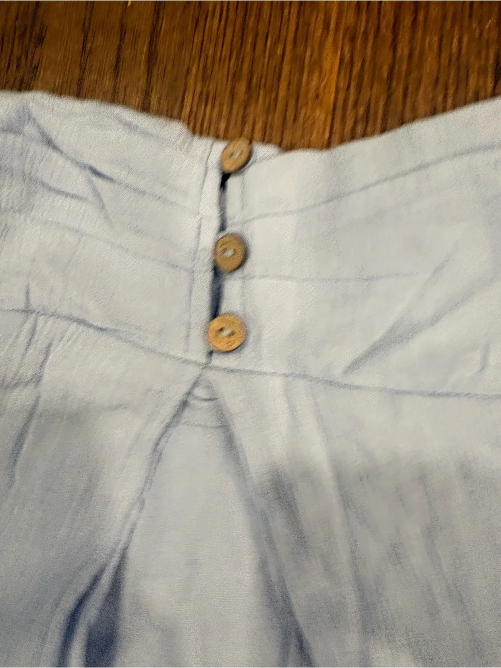 Free People Light Blue Tiered Mini Skirt
